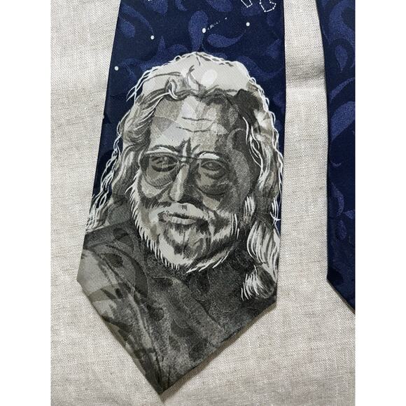C. Garets Jerry Garcia Grateful Dead‎ Vintage Necktie Tie Deadhead Rare Navy - Picture 5 of 5